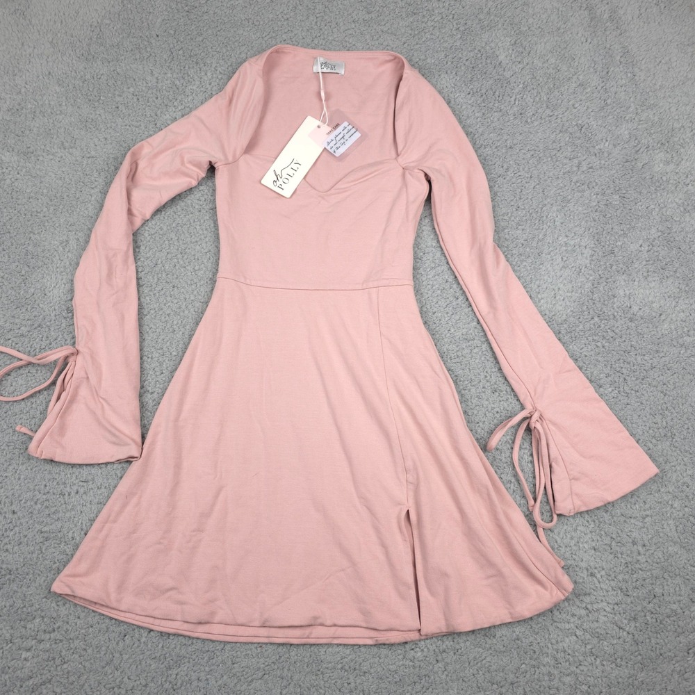 Oh Polly Womans‎ Baize long sleeve mini dress in taupe Size US 2